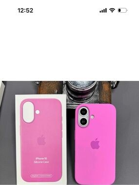 Apple iPhone 16 Silicone Case - Bright Pink MagSafe Compatible